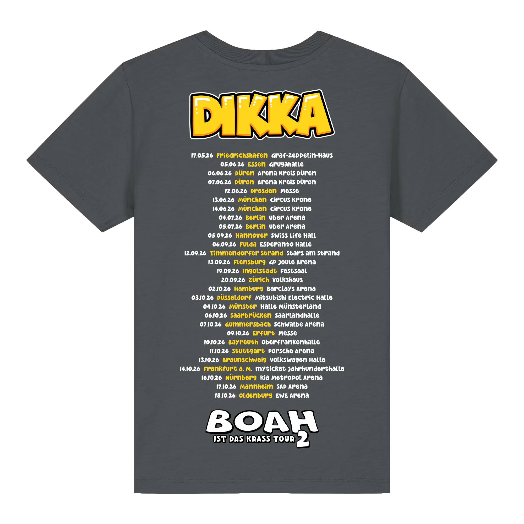 DIKKA BOAH ist das Krass 2 Grau T-Shirt 441473